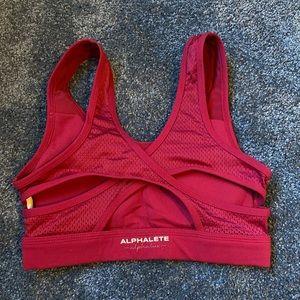 Maroon Alphalete Alphalux Elite Bra